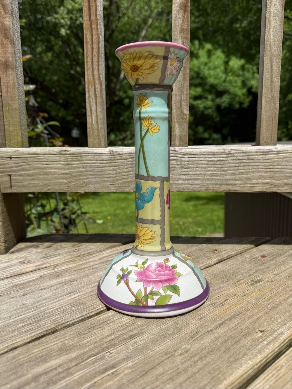 Floral Ceramic Candle Holder